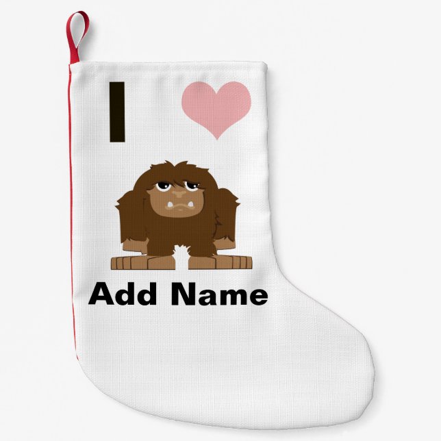 I hjärtbigfot liten julstrumpa (Framsidan)