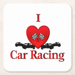 I HjärtbilsTävla Underlägg Papper Kvadrat