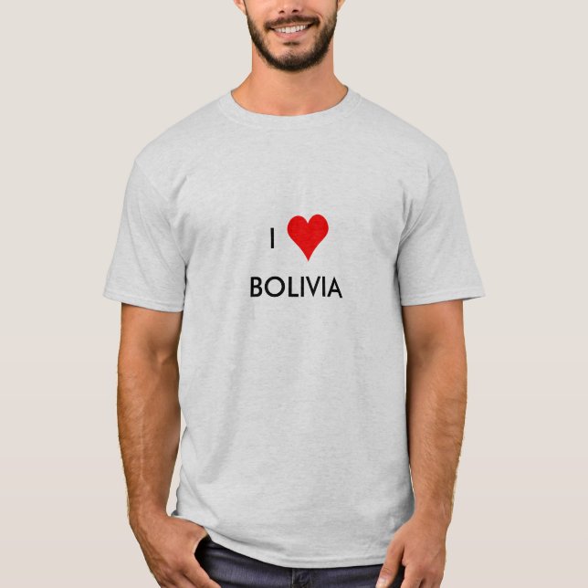 i hjärtbolivia tee shirt (Framsida)