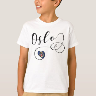 I HjärtOslo, Norge, Oslo Flagga Tee