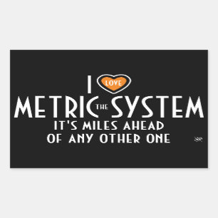 I-hjärtsymbol-metersystemet (plus skämt) rektangulärt klistermärke