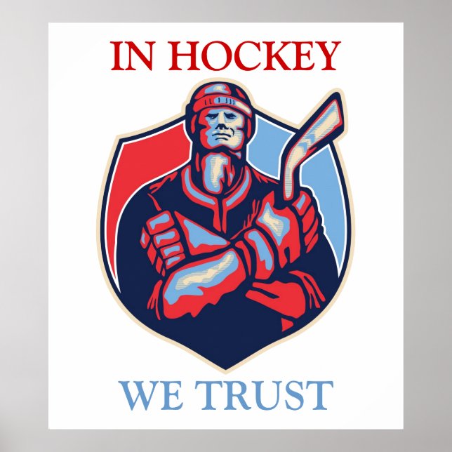 I HOCKEY FÖRTROR VI POSTER (Framsidan)