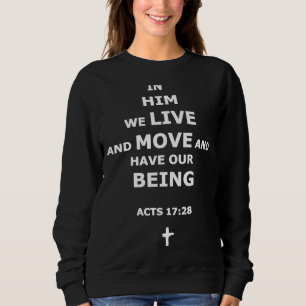 I honom lever vi och flyttar och vi har våra handl t shirt