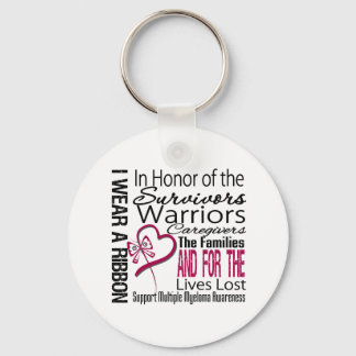 I Honor Collage Tribute Många Myeloma Nyckelring