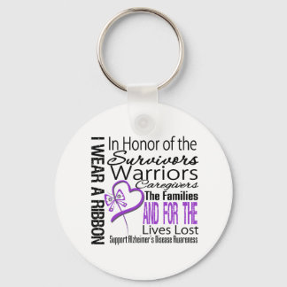 I Honor Tribute Collage Alzheimers sjukdom Nyckelring