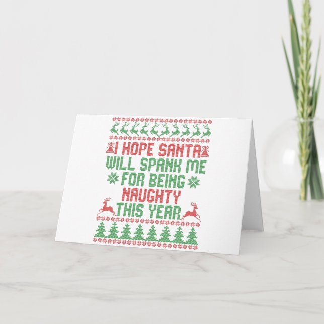 I Hope Santa Will Spank Me For Being Naughty This Kort (Framsida)