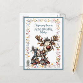 I Hope You Have A DEER-LIGHTFUL Holiday Helg Vykort