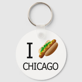 I Hotdog Chicago Keychainx Nyckelring