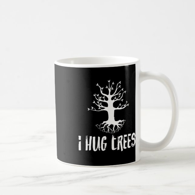 I Hug Träd Tree hugger miljöpartist Gift Kaffemugg (Höger)