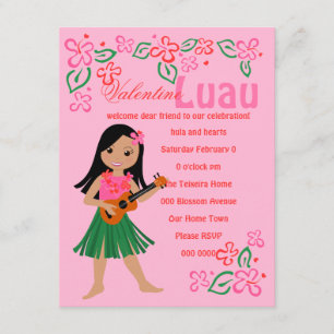 I Hula-Kärlek You u\Ukulele Inbjudningar