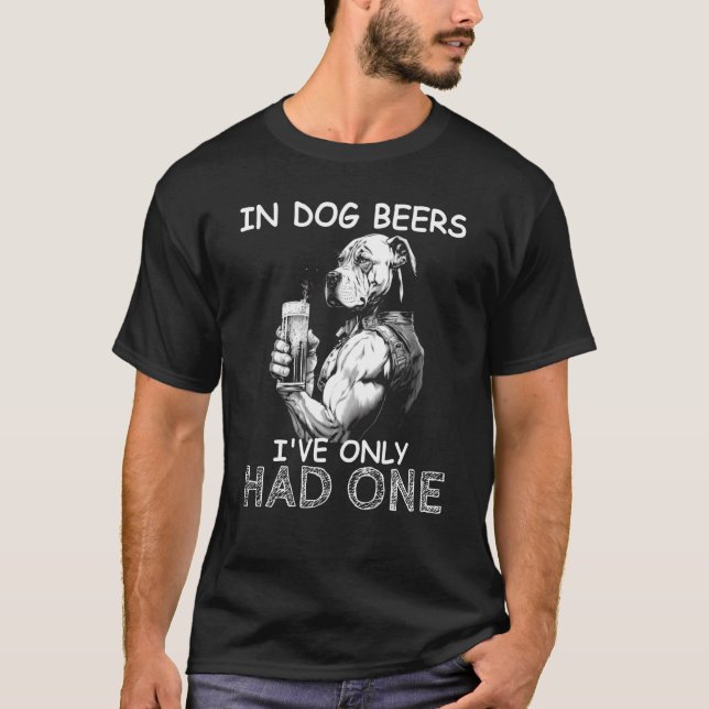 I Hund har jag bara druckit en Hund i Öl T Shirt (Framsida)