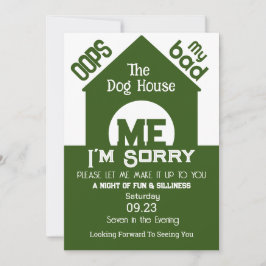 I Hund House beklagar jag Inbjudningar