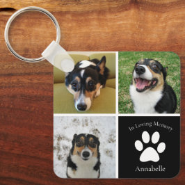 I Hund Loving Memory Anpassningsbar Photo Collage Nyckelring