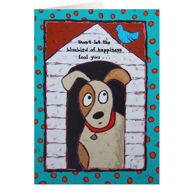 I hundkojakortet hälsningskort (Framsidan)