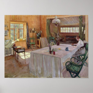 I huset av konstnären Konstantin Korovin Poster