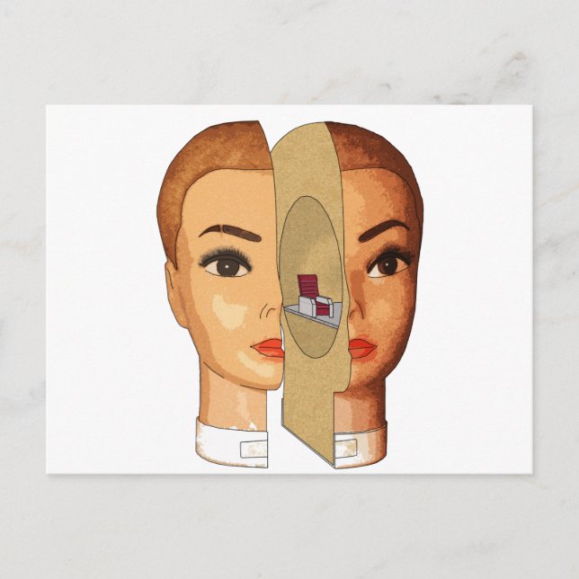 i huvudet vykort (Framsida)