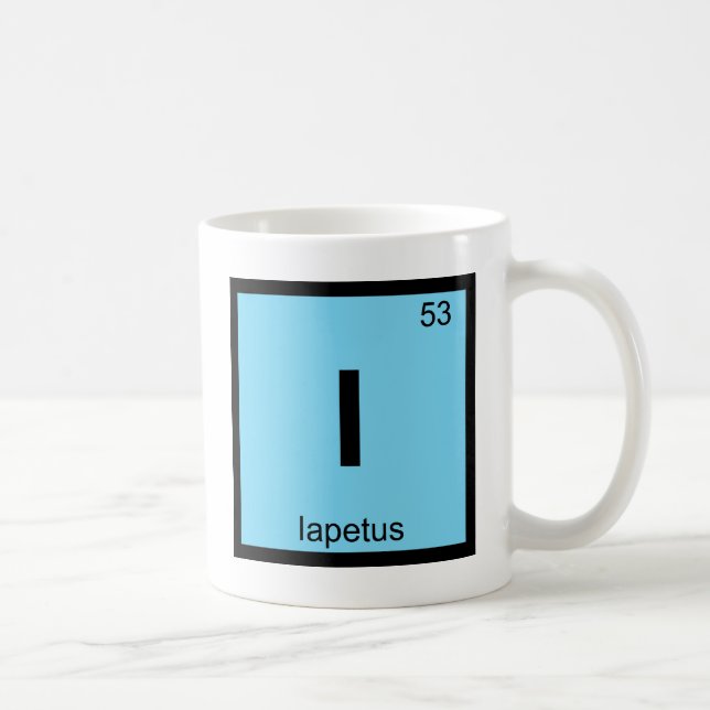 I - Iapetus Titan Kemi Periodiska Systemet Symbol Kaffemugg (Höger)