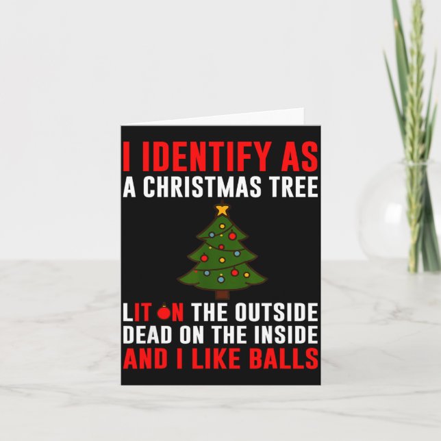 I Identify As A Christmas Tree Lit On Outside Dead Kort (Framsida)