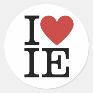 I ❤️ IE Industrial Engineering Studenter/Faculty Runt Klistermärke