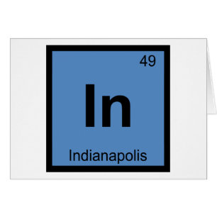 I - Indianapolis Indiana kemi periodiska systemet Hälsningskort