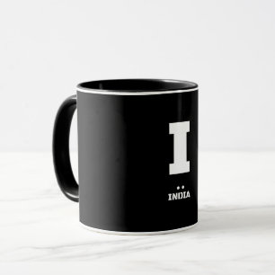 I(Indien) Natos fonetiska alfabet & Morse Code Mugg