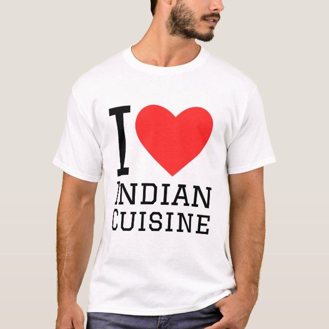 I Indiska cuisineet kärlek T Shirt (Framsida)