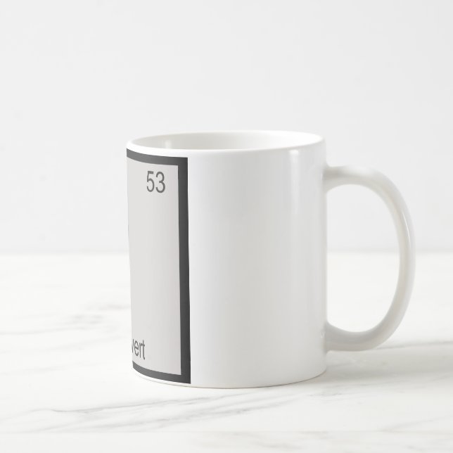 I - Introvert Kemisk Periodiska Systemets Symbol Kaffemugg (Höger)