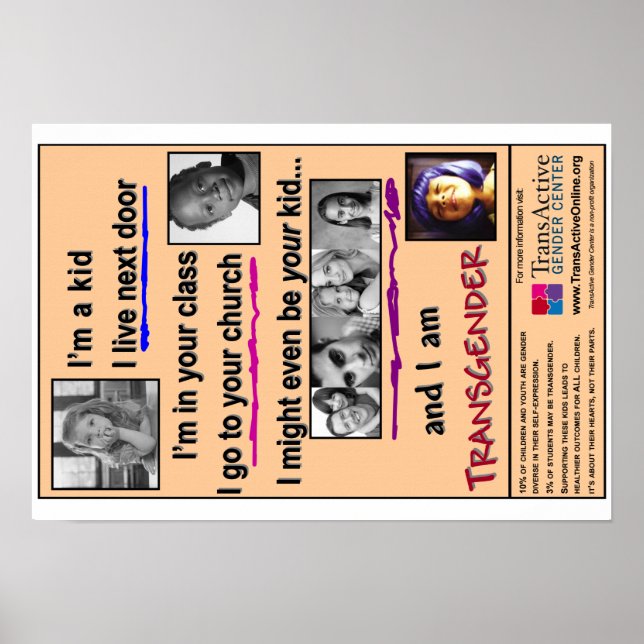 "I is Transgender" 19" x 13", Poster (Glossy) (Framsidan)