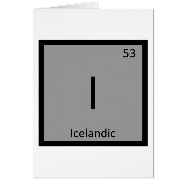 I - Isländsk Ponny Häst Kemi Element Hälsningskort (Framsidan)