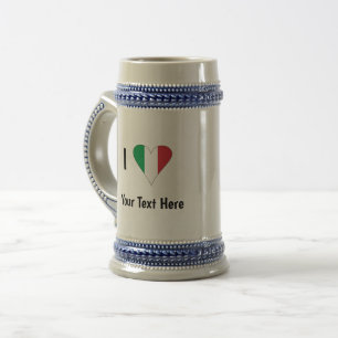 I (italienska Flagga Heart Kärlek) Er text Sejdel