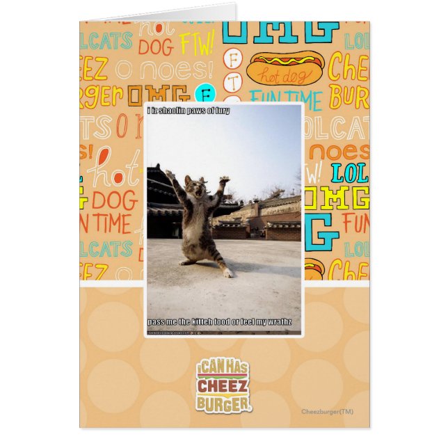 I iz shaolin tassar of fury hälsningskort (Framsidan)