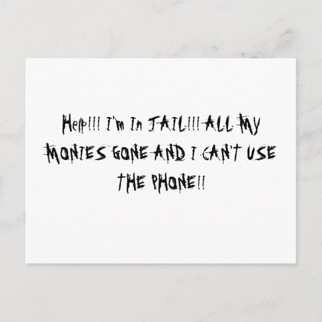 I Jail J/K Vykort (Framsida)