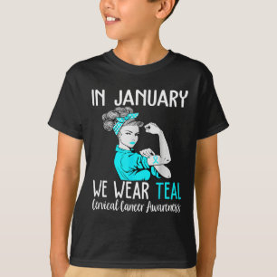 I januari talar vi om Bära för livmoderhalscancer. T Shirt