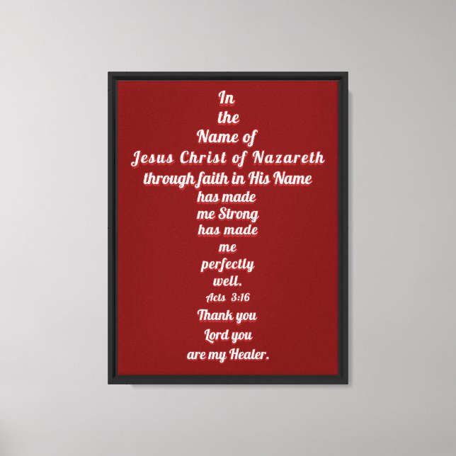 I Jesu namn stark... Canvastryck (Framsida)