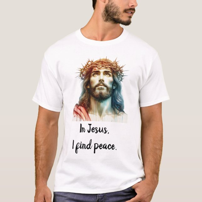 I Jesus hittar jag Peace Royal Luxury T-Shirt (Framsida)