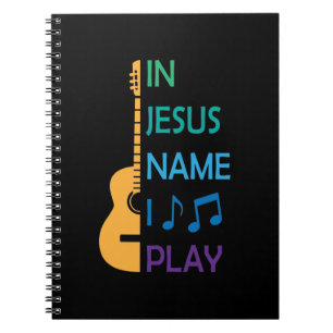 I Jesus Namn spelar jag gitarr för Guitar Älskar Anteckningsbok
