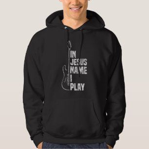 I Jesus Namn spelar jag Guitar Christian Guitar Pl Hoodie