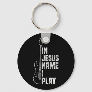 I Jesus Namn spelar jag Guitar Christian Guitar Pl Nyckelring