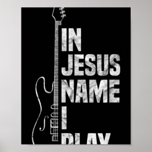 I Jesus Namn spelar jag Guitar Christian Guitar Pl Poster