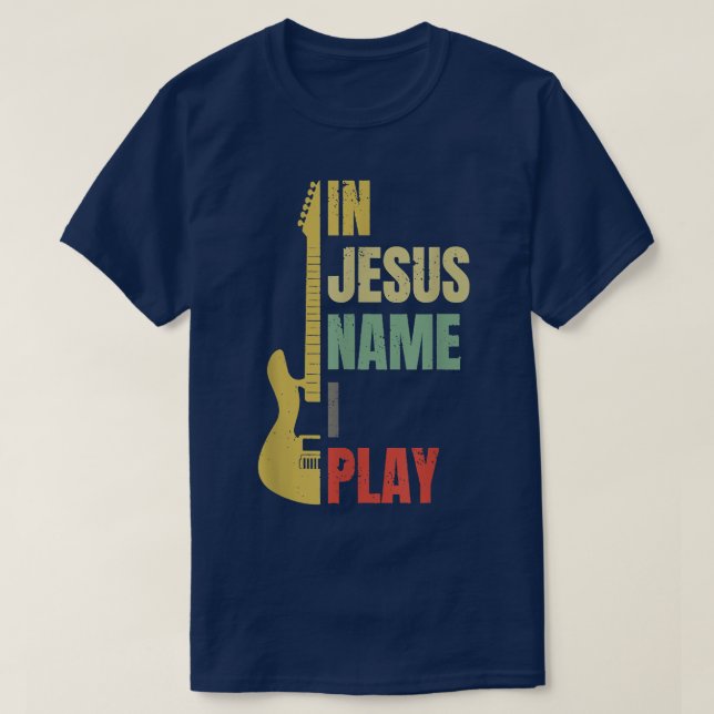 I Jesus Namn spelar jag Guitar T-Shirt (Design framsida)