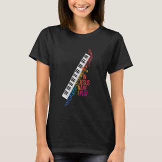 I Jesus Namn spelar jag Piano Player Christian Mus T Shirt