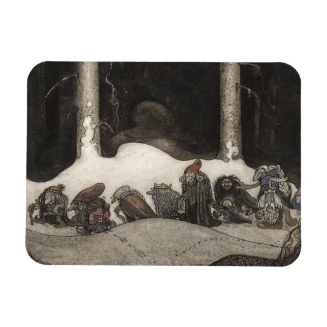 I julafton 1913 av John Bauer Magnet (Horisontell)