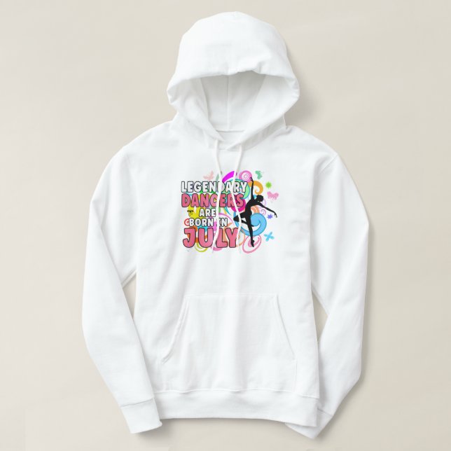 I juli föds legendariska dansar hoodie (Design framsida)