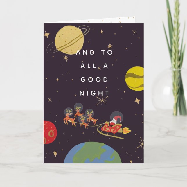 I julkort i omloppsbana helgkort (Framsida)