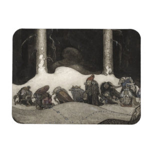I julnatten 1913 av John Bauer Magnet