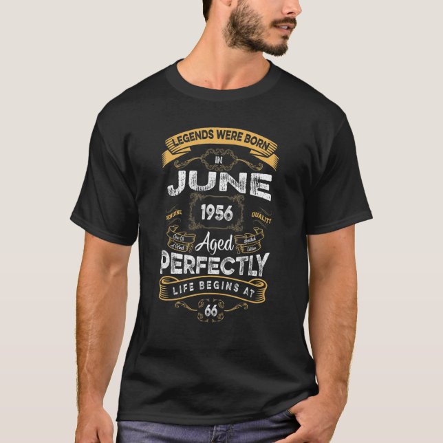 I juni 1956 föddes 66 födelsedagsljud. t shirt (Framsida)