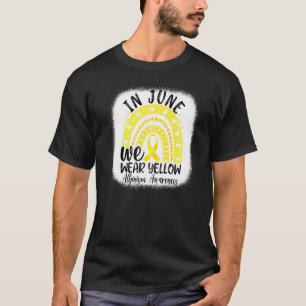 I juni 2010 Bära Gult Ribbon Albinism Awareness R T Shirt