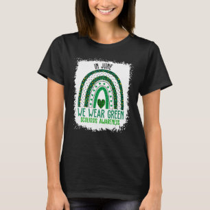 I juni 2011 Bära Grönt Ribbon Scoliosis Awareness T Shirt