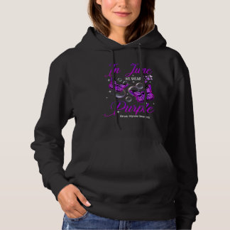 I Juni Bär Vi Lila Fjäril Kronisk Migrän T Shirt