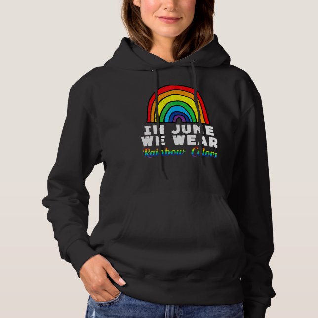 I juni Bära Rainbow Färg LGbt Pride Gay Mont T Shirt (Framsida)